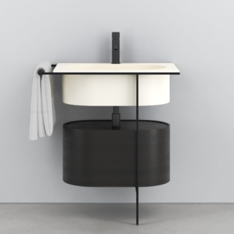CIELO KYROS with KIT WASHBASIN - CABINET - STRUCTURE - TOWEL RACK