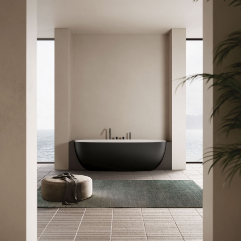 DISENIA basin ELLISSE 180x80x50cm c/muretto nicchia Aquatek LIGHT