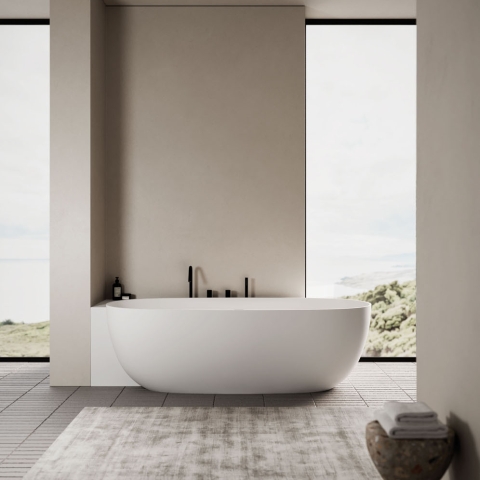 DISENIA basin ELLISSE 180x80x50cm c/muretto ang.DX  Aquatek LIGHT