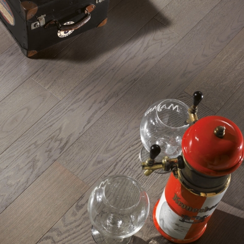 ORIGINAL PARQUET DOGHE TOSCANE Rovere 'Rustica' Fumo di Londra mm.15x190x2000